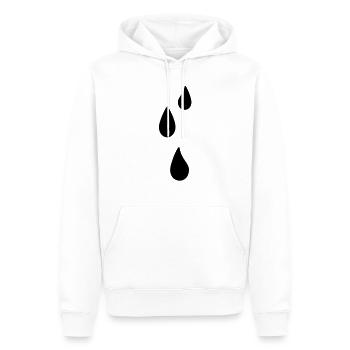 drops__f1 - Männer Premium Bio Hoodie - Weiß - Vorne - Nico (187cm)