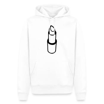 lipstick design - Männer Premium Bio Hoodie - Weiß - Vorne - Nico (187cm)