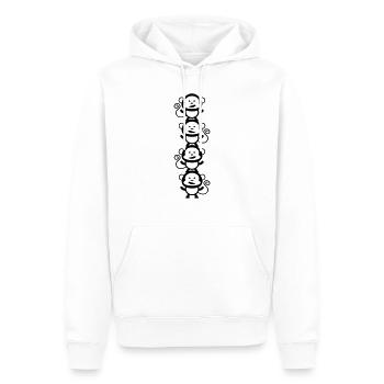 affen zirkus bande comic - Männer Premium Bio Hoodie - Weiß - Vorne - Nico (187cm)