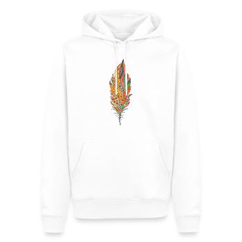 Plume - Sweat à capuche Premium bio Homme - blanc - Devant - Nico (187cm)