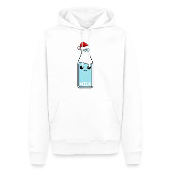 Milch Weihnachten Comic Xmas - Männer Premium Bio Hoodie - Weiß - Vorne - Nico (187cm)