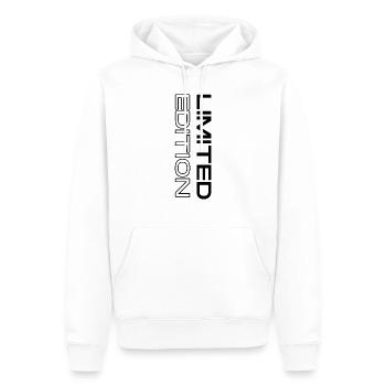 Limitierte Auflage - Männer Premium Bio Hoodie - Weiß - Vorne - Nico (187cm)
