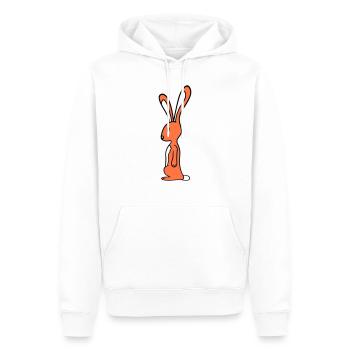 Hase Kaninchen Häschen Steht niedlich Kleintier - Männer Premium Bio Hoodie - Weiß - Vorne - Nico (187cm)