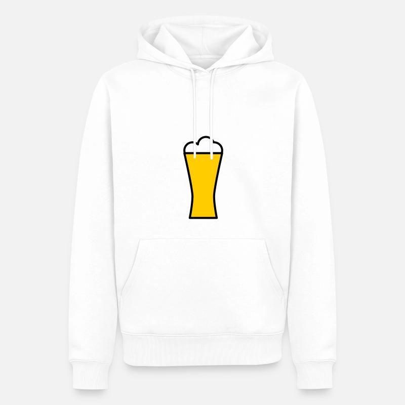 Bier - Männer Premium Bio Hoodie - Weiß