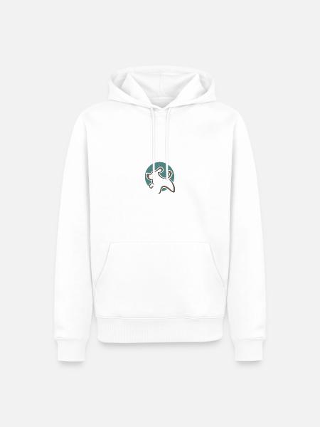 Hund - Männer Premium Bio Hoodie - Weiß