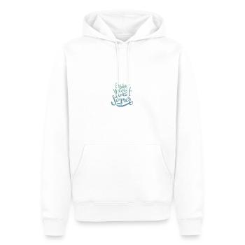 Sommer - Männer Premium Bio Hoodie - Weiß - Vorne - Nico (187cm)