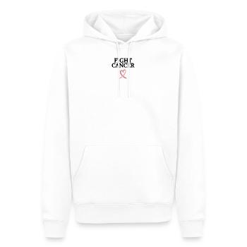 FIGHT CANCER - Sweat à capuche Premium bio Homme - blanc - Devant - Nico (187cm)