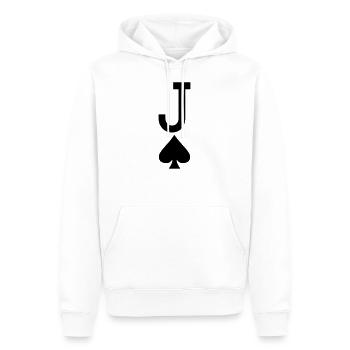 Carte à jouer au poker - Jack of Spades / Jokers - Sweat à capuche Premium bio Homme - blanc - Devant - Nico (187cm)