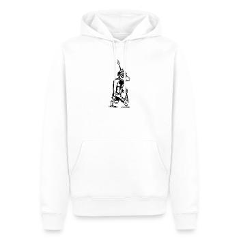 homme des cavernes Ancêtre Grand singe Évolution - Sweat à capuche Premium bio Homme - blanc - Devant - Nico (187cm)