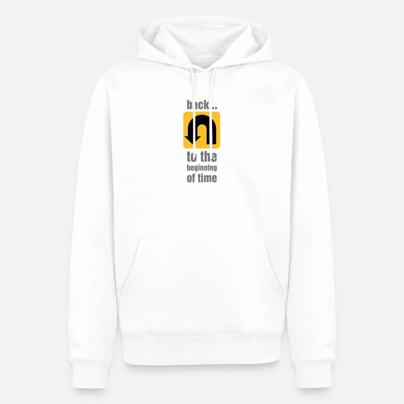 U-turn - Men’s Premium Organic Hoodie - white