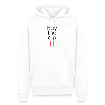 Buy the dip - Für alle Finance Bros - Männer Premium Bio Hoodie - Weiß - Vorne - Nico (187cm)