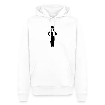 Construction Worker Woman Team Leader - Men’s Premium Organic Hoodie - white - Front - Nico (187cm)