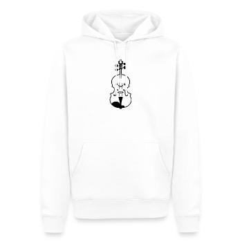 Style de dessin animé au violon - Sweat à capuche Premium bio Homme - blanc - Devant - Nico (187cm)