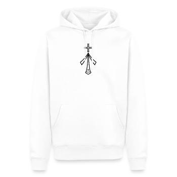 Heimatliebe Stralsund - Männer Premium Bio Hoodie - Weiß - Vorne - Nico (187cm)