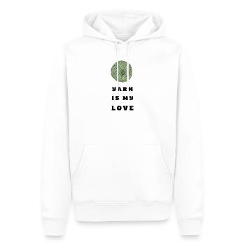 Yarn Is My Love – Green Yarn – Crochet & Knitting - Männer Premium Bio Hoodie - Weiß - Vorne - Nico (187cm)