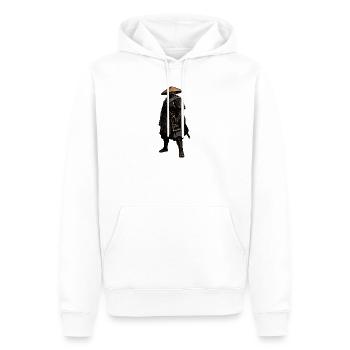 Samurai im Strohhut - Männer Premium Bio Hoodie - Weiß - Vorne - Nico (187cm)