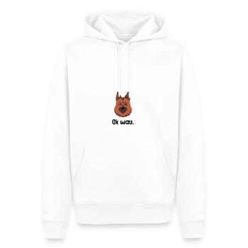Ok wau mit German Shepherd Hundeliebhaber - Männer Premium Bio Hoodie - Weiß - Vorne - Nico (187cm)