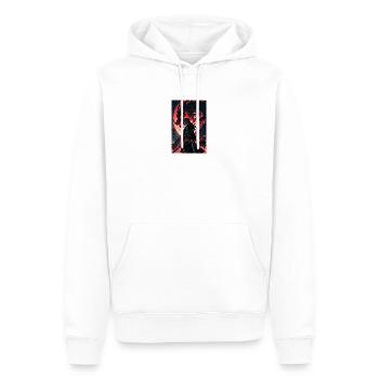 Samurai mit Drache - Männer Premium Bio Hoodie - Weiß - Vorne - Nico (187cm)
