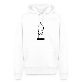 Bougie - Sweat à capuche Premium bio Homme - blanc - Devant - Nico (187cm)