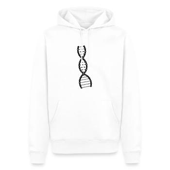 Fahrradketten DNA Fahrrad schwarz - Männer Premium Bio Hoodie - Weiß - Vorne - Nico (187cm)