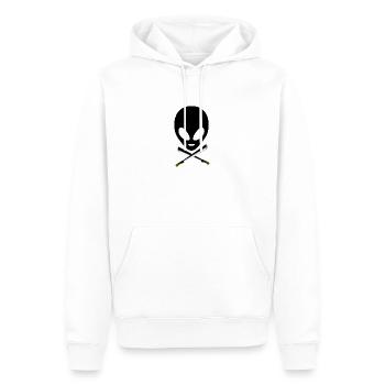 Alien Pirat - Männer Premium Bio Hoodie - Weiß - Vorne - Nico (187cm)