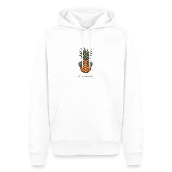 Ananas - Männer Premium Bio Hoodie - Weiß - Vorne - Nico (187cm)