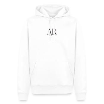 Classic Elegance AR Monogram - Men’s Premium Organic Hoodie - white - Front - Nico (187cm)