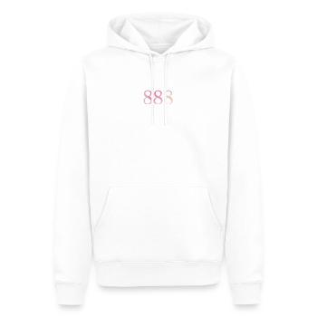 888 - Männer Premium Bio Hoodie - Weiß - Vorne - Nico (187cm)