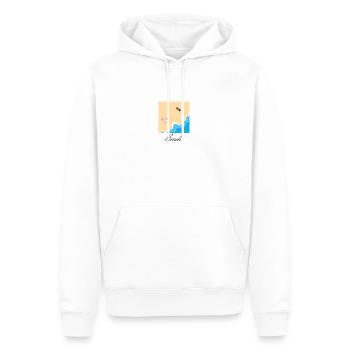 Beach - Men’s Premium Organic Hoodie - white - Front - Nico (187cm)