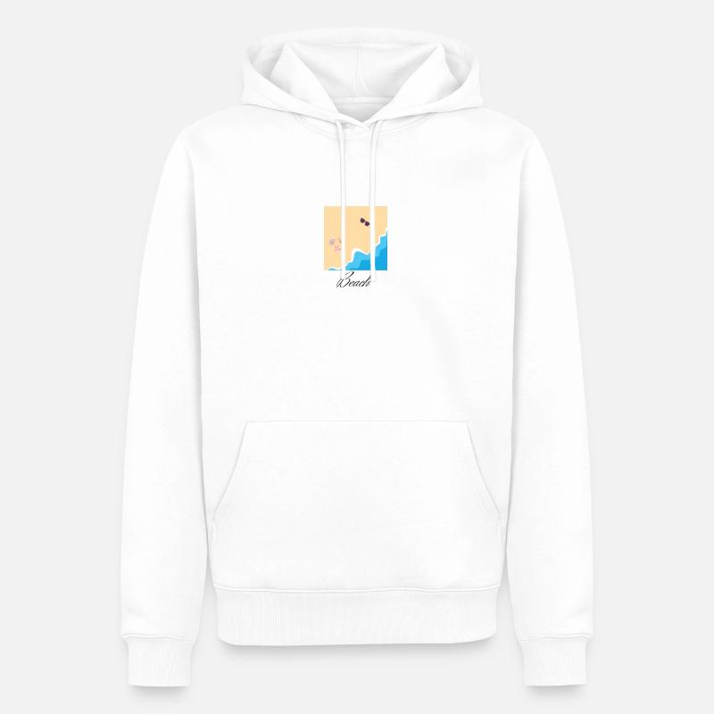 Beach - Männer Premium Bio Hoodie - Weiß