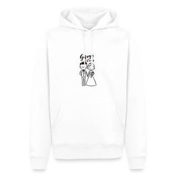 Hochzeit Game Over Bräutigam Braut - Männer Premium Bio Hoodie - Weiß - Vorne - Nico (187cm)