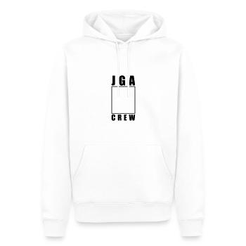 JGA Crew Leer - Männer Premium Bio Hoodie - Weiß - Vorne - Nico (187cm)