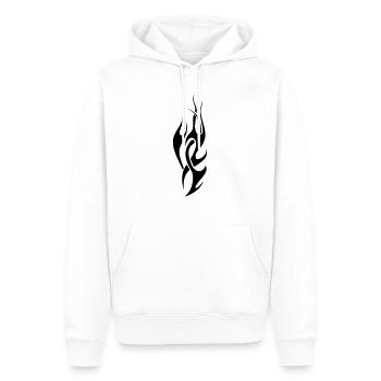 tribal flame - Männer Premium Bio Hoodie - Weiß - Vorne - Nico (187cm)
