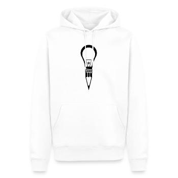 Bulp Pen - Männer Premium Bio Hoodie - Weiß - Vorne - Nico (187cm)