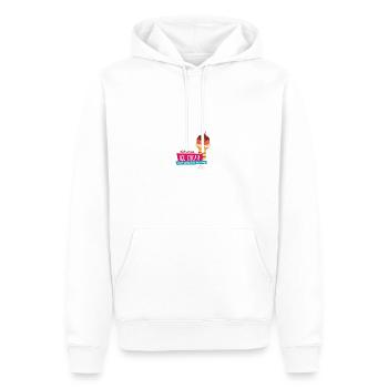 Sommer - Männer Premium Bio Hoodie - Weiß - Vorne - Nico (187cm)