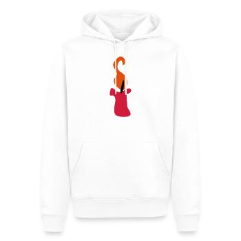 Bougie - Sweat à capuche Premium bio Homme - blanc - Devant - Nico (187cm)