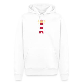 phare - Sweat à capuche Premium bio Homme - blanc - Devant - Nico (187cm)