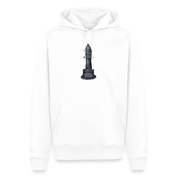 Grayscale Chess Piece Art Print - Men’s Premium Organic Hoodie - white - Front - Nico (187cm)
