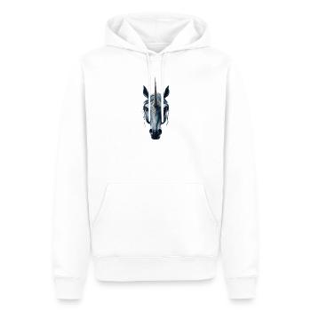 Licorne Poney Cavalier Chevaux Équitation Licornes - Sweat à capuche Premium bio Homme - blanc - Devant - Nico (187cm)