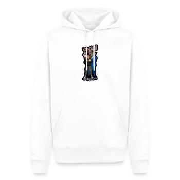 Delmenhorst ist schöner ohne Hass und Hetze 2 - Männer Premium Bio Hoodie - Weiß - Vorne - Nico (187cm)