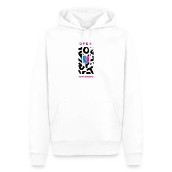 Open your Horizon - Men’s Premium Organic Hoodie - white - Front - Nico (187cm)