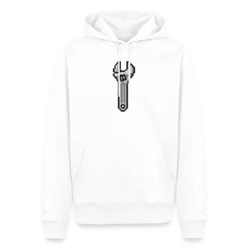 Outil Pixel : Clé à Mousquets - Sweat à capuche Premium bio Homme - blanc - Devant - Nico (187cm)