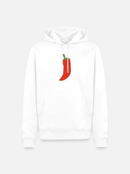 Feurige peperoni - Männer Premium Bio Hoodie - Weiß