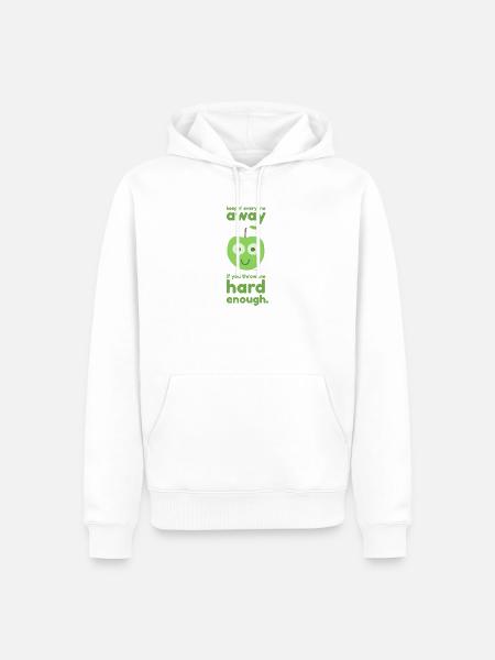 one apple a day. drôlig. - Männer Premium Bio Hoodie - Weiß