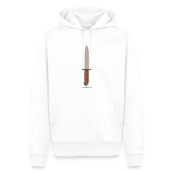 Illustration eines Bowie-Messers - Männer Premium Bio Hoodie - Weiß - Vorne - Nico (187cm)