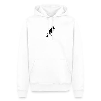 Vogel mit Krone - Männer Premium Bio Hoodie - Weiß - Vorne - Nico (187cm)