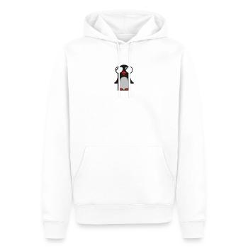 funky pinguin - Sweat à capuche Premium bio Homme - blanc - Devant - Nico (187cm)