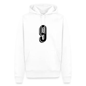Maillot numéro neuf - numéro - 9 - Sweat à capuche Premium bio Homme - blanc - Devant - Nico (187cm)