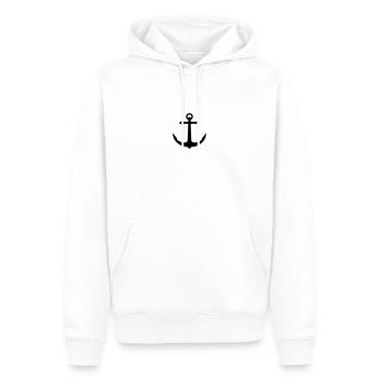 Anchor - Men’s Premium Organic Hoodie - white - Front - Nico (187cm)