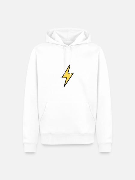 Emoji Blitz Skizze Farbe - Herre Premium økologisk hoodie - hvid